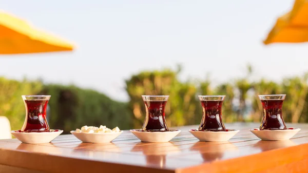 Concept of turkish tea accessories — Stock Photo, Image