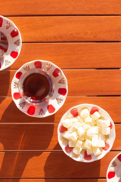 Concepto de accesorios de té turco — Foto de Stock