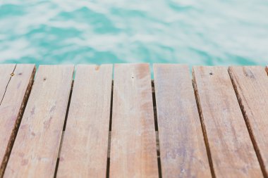 Ahşap iskele artalan