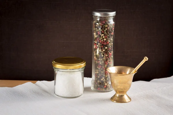 Concepto de accesorios de sal y pimienta — Foto de Stock