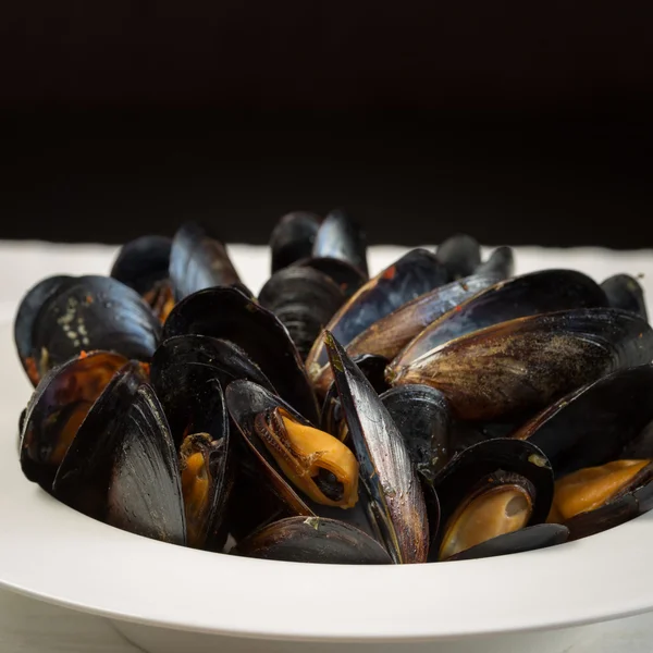 Italian cuisine. Mussels — Stock Photo, Image