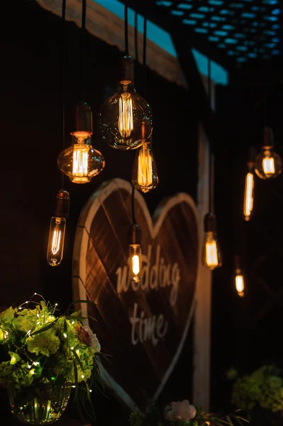 Unusual light bulbs in decor — Stock Photo, Image