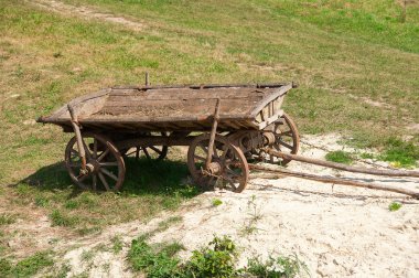 Vintage eski sert ahşap sepeti