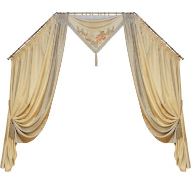 Beyaz izole keten perde