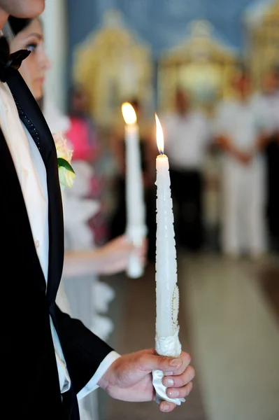 Candles of wedding ceremony — Stock Photo, Image