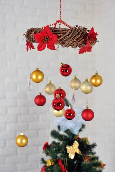 Composição de bolas de Natal — Fotografia de Stock