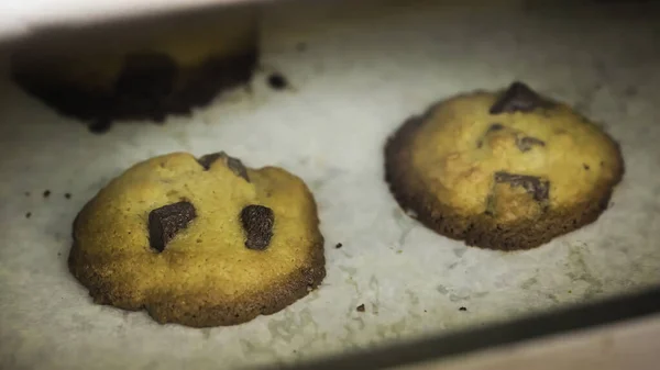 Closeup Shot Delicious Homemade Chocolate Chips Cookies — ストック写真