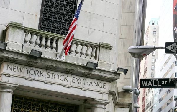 NYSE su Wall street — Foto Stock