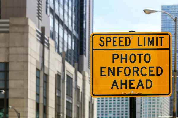 Límite de velocidad en Chicago — Foto de Stock