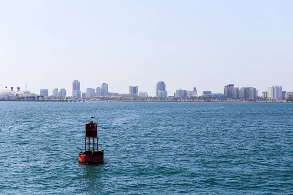 Buoy and Skyline Royalty Free Stock Images