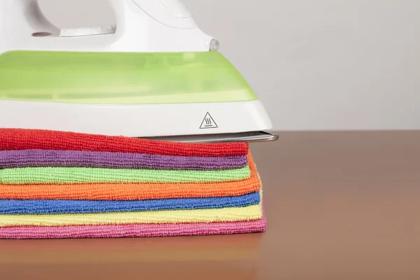 Ironing, textile,colorful,iron — Stock Photo, Image