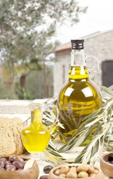 Foglie, cibo, olio, oliva, salute — Foto Stock
