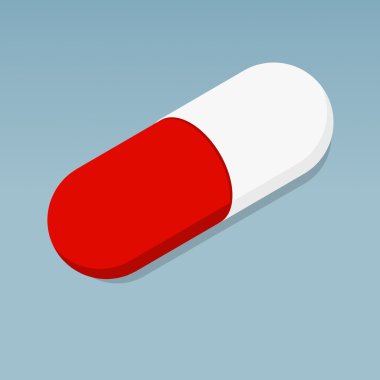 Basit hap kapsül düz tasarım