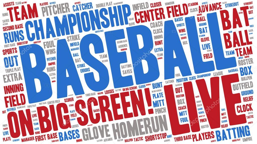 Word Cloud Baseball Championship, Banner Stock Vector Image by
