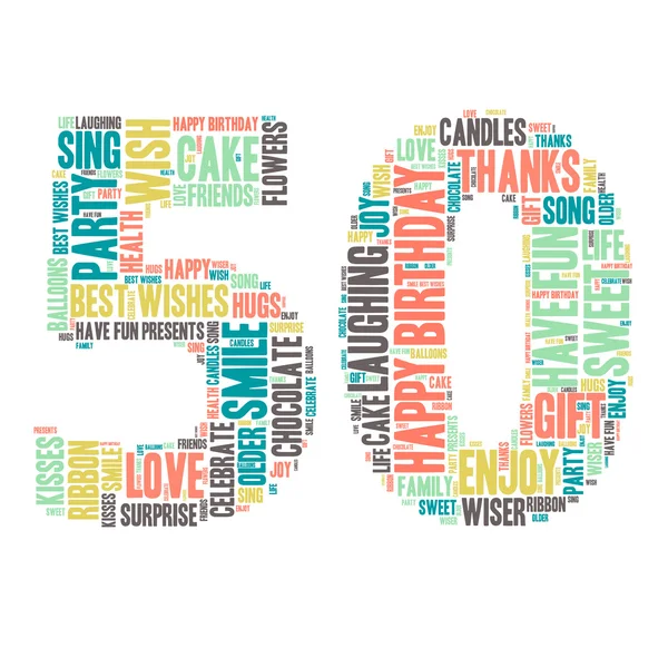 Word Cloud - Buona festa di compleanno - 50 — Vettoriale Stock