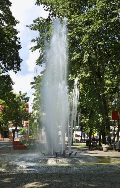 Augustow 'daki Sigismund 2. Augustus Meydanı. Polonya