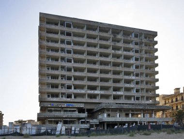Famagusta 'daki Varosha banliyösünde. Kıbrıs