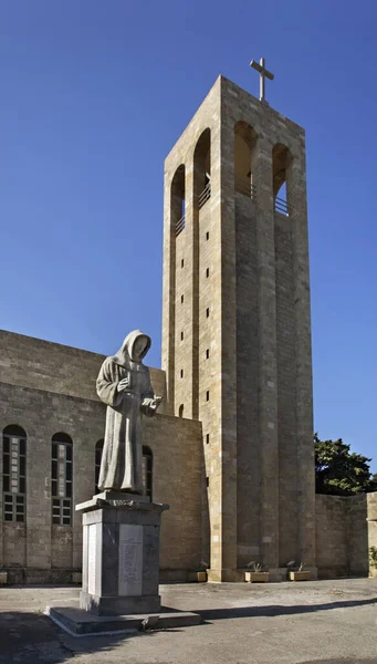 Kerk Van Franciscus Van Assisi Rhodos Stad Rhodos Eiland Griekenland — Stockfoto
