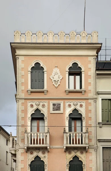 Fragment Starého Domu Trevisu Veneto Region Itálie — Stock fotografie