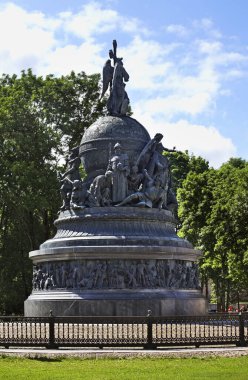 Novgorod 'daki Rusya Milenyumu anıtı (Veliky Novgorod). Rusya