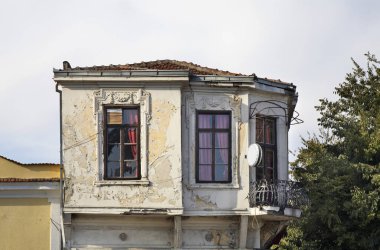 Gevgelija 'nın manzarası. Makedonya