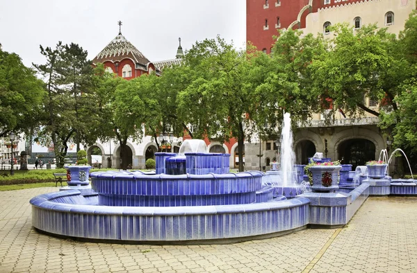 Brunnen Vor Dem Rathaus Subotica Serbien — Stockfoto