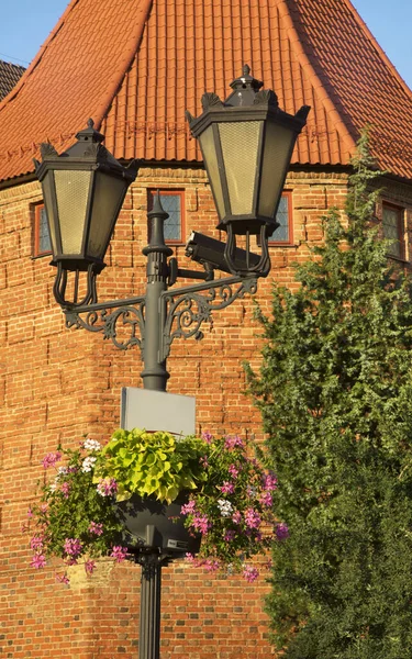 Старый Фонарь Гданьске Польша — стоковое фото