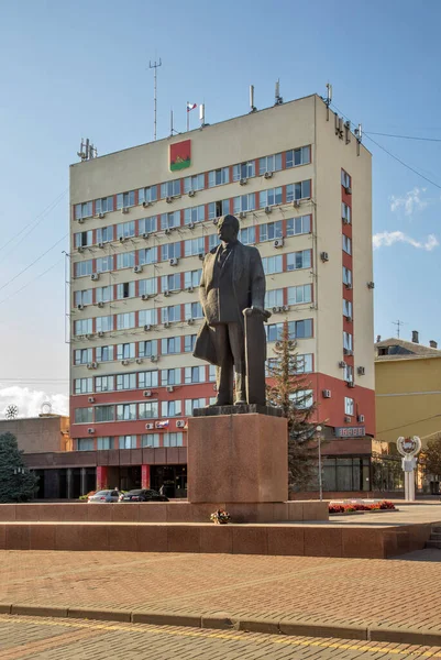 Monument Lenin City Administration Bryansk Russia — Stock Photo, Image
