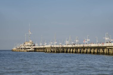 Sopot 'taki iskelede. Polonya