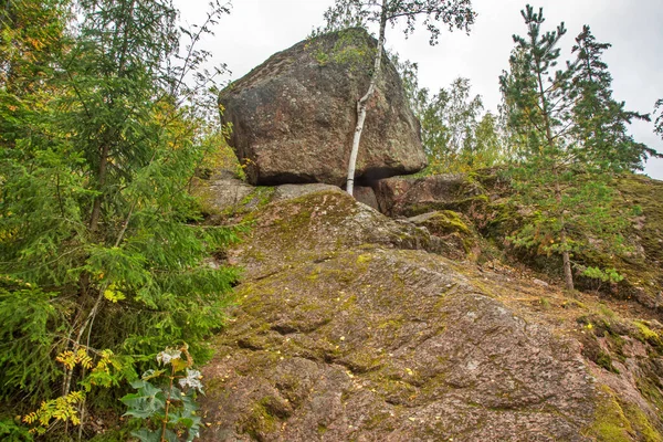 Uitzicht Monrepos Park Stad Vyborg Rusland — Stockfoto