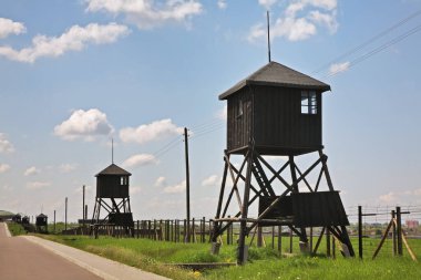 Lublin 'deki Majdanek toplama kampında. Polonya