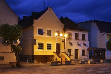 Frombork 'taki pazar meydanı. Polonya