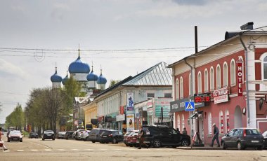 Uglich 'teki Rostovskaya Caddesi. Yaroslavl oblast. Rusya