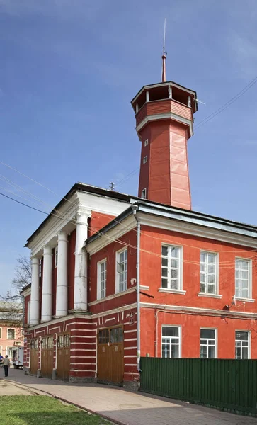 Corpo Bombeiros Casa Furman Uglich Yaroslavl Oblast Rússia — Fotografia de Stock