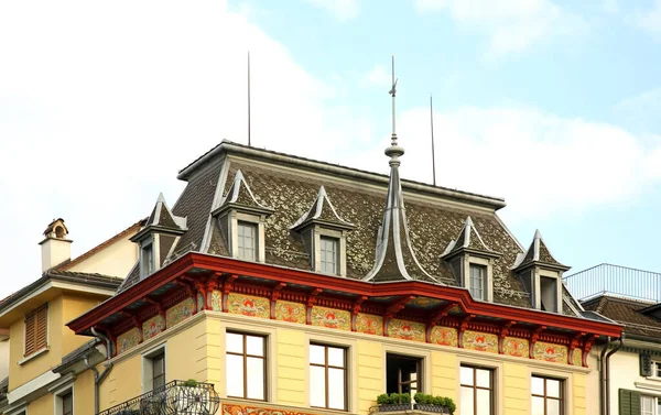 Fragmento Edificio Antiguo Zurich Suiza — Foto de Stock