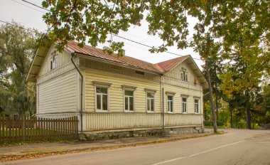 Sortavala 'daki tüccar Konstantin Krasilnikov' un evi. Karelia Cumhuriyeti. Rusya