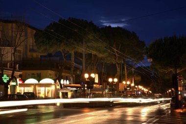 Amerigo Vespucci Caddesi, Rimini. Emilia-Romagna bölgesi. İtalya