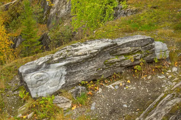 Escultura Mountain Park Ruskeala República Karelia Rusia — Foto de Stock