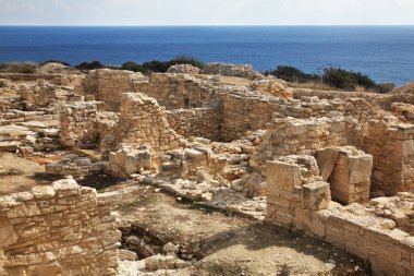Limasol 'daki antik Amathus kalıntıları. Kıbrıs