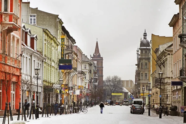 Blick Auf Bolesaw Brave Street Gniezno Polen — Stockfoto