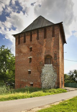 Kolomna Kremlin 'in Kurtarıcısı (Spasskaya) kulesi. Rusya