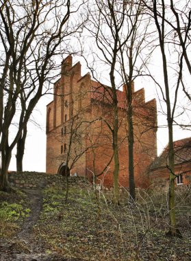 Torun yakınlarındaki Bierzglowski Kalesi. Polonya