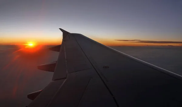 Blick Aus Dem Flugzeugfenster — Stockfoto