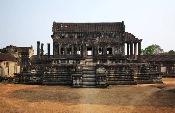 Bibliotheek Van Angkor Wat Hoofdtempel Provincie Siem Reap Cambodja — Stockfoto