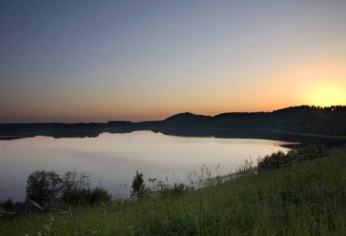 Maselga köyü manzarası. Kargopol bölgesi. Arkhangelsk Oblastı. Rusya