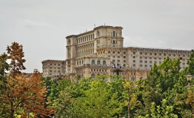 Bükreş 'teki Romanya Parlamentosu Sarayı. Romanya