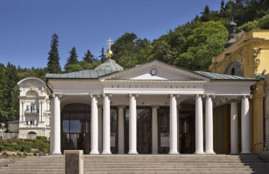 Marianske Lazne 'deki Cross Spring Pavyonu. Çek Cumhuriyeti