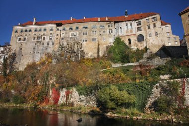 Cesky Krumlov 'daki kale. Çek Cumhuriyeti