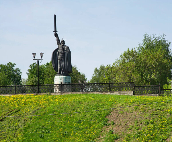 Monument to  Ilya Muromets in Murom. Russia