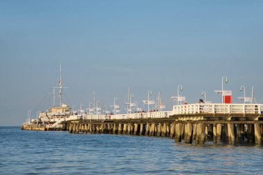 Sopot 'taki iskelede. Polonya